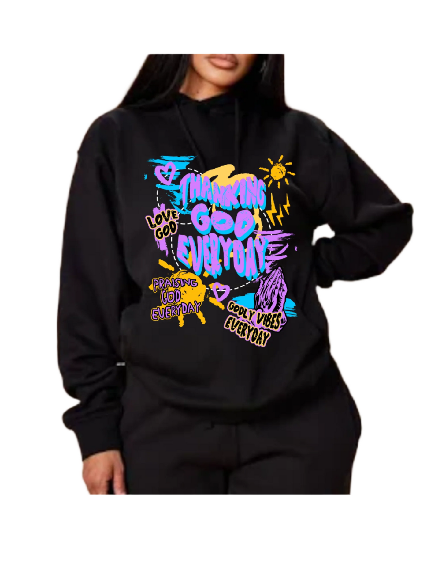 Thanking God Everyday Hoodie (Black)